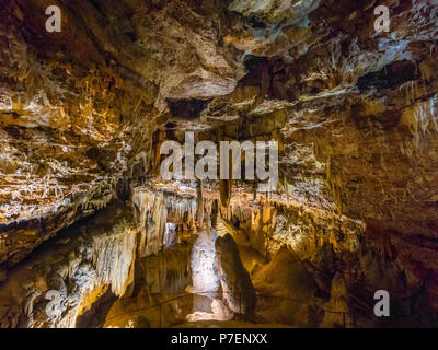 La Jama Baredine, grotta stalattitica, Istria, Croazia Foto Stock