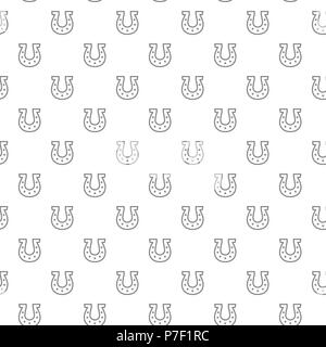 Ferro di cavallo semplice seamless pattern con varie icone e simboli su sfondo bianco piatta illustrazione vettoriale Illustrazione Vettoriale