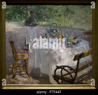 Hanna Pauli (1864-1940). Pittore svedese. Breakfast-Time, 1887. Museo Nazionale. Stoccolma. La Svezia. Foto Stock