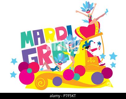 Mardi Gras illustrazione vettoriale. Illustrazione Vettoriale