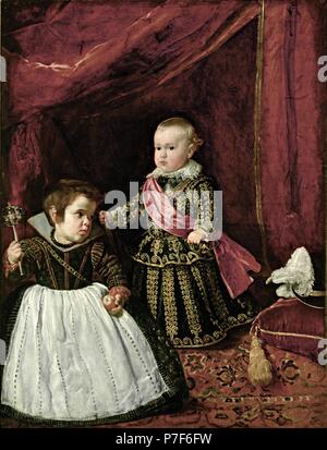 Diego Velazquez / 'Principe Baltasar Carlos e una nana", 1631, olio su tela, 128,una x 102 cm. Museo: Museo delle Belle Arti. Foto Stock