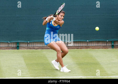 Ankita Raina gioca un colpo mentre in azione al 2018 natura Valle Classic in Birmingham, UK. Foto Stock