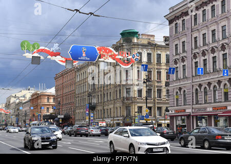 San Pietroburgo, Russland. 04 Luglio, 2018. Impressioni di San Pietroburgo. Stadtansicht.Stadt, visite turistiche, edificio. Coppa del Mondo di Calcio 2018 in Russia dal 14.06. - 15.07.2018. | Utilizzo di credito in tutto il mondo: dpa/Alamy Live News Foto Stock