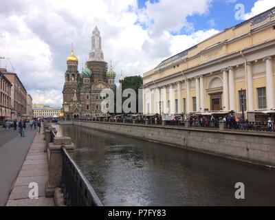 San Pietroburgo, Russland. 04 Luglio, 2018. Impressioni di San Pietroburgo. Stadtansicht.Stadt, visite turistiche, edificio. Coppa del Mondo di Calcio 2018 in Russia dal 14.06. - 15.07.2018. | Utilizzo di credito in tutto il mondo: dpa/Alamy Live News Foto Stock