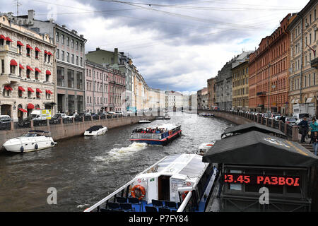 San Pietroburgo, Russland. 04 Luglio, 2018. Impressioni di San Pietroburgo. Stadtansicht.Stadt, visite turistiche, edificio. Coppa del Mondo di Calcio 2018 in Russia dal 14.06. - 15.07.2018. | Utilizzo di credito in tutto il mondo: dpa/Alamy Live News Foto Stock