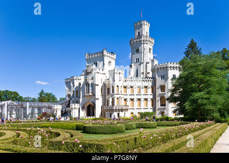 Zamek Hluboka nad Vltavou, Jizni Cechy, Ceska republika / castle Hluboka nad Vltavou, Boemia del Sud, Repubblica Ceca Foto Stock