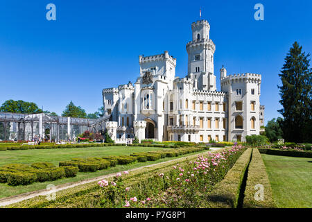 Zamek Hluboka nad Vltavou, Jizni Cechy, Ceska republika / castle Hluboka nad Vltavou, Boemia del Sud, Repubblica Ceca Foto Stock