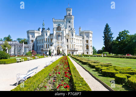 Zamek Hluboka nad Vltavou, Jizni Cechy, Ceska republika / castle Hluboka nad Vltavou, Boemia del Sud, Repubblica Ceca Foto Stock