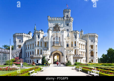 Zamek Hluboka nad Vltavou, Jizni Cechy, Ceska republika / castle Hluboka nad Vltavou, Boemia del Sud, Repubblica Ceca Foto Stock