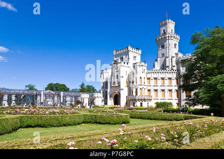 Zamek Hluboka nad Vltavou, Jizni Cechy, Ceska republika / castle Hluboka nad Vltavou, Boemia del Sud, Repubblica Ceca Foto Stock