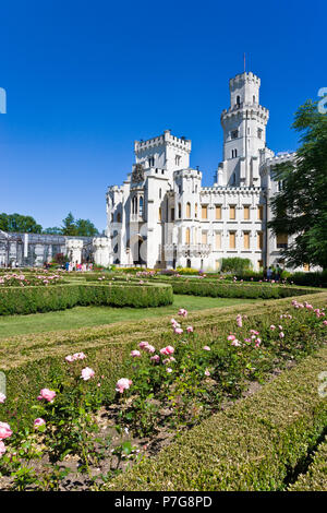 Zamek Hluboka nad Vltavou, Jizni Cechy, Ceska republika / castle Hluboka nad Vltavou, Boemia del Sud, Repubblica Ceca Foto Stock