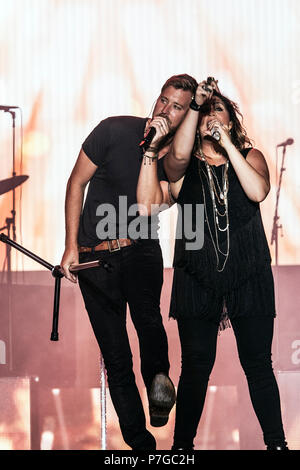 Lady Antebellum In Concerto Foto Stock