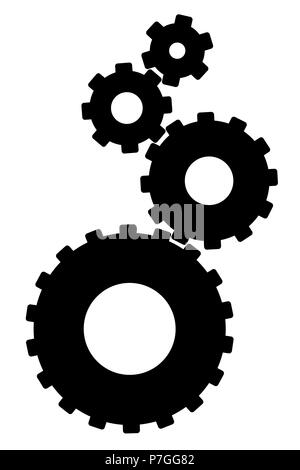 Impostazioni icona ingranaggi Foto Stock