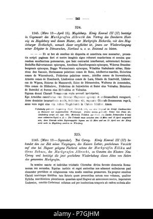 Codex diplomaticus anhaltinus, banda 1-2 . 1869 105 DE CDA 1-2 240 Foto Stock