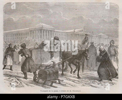 : . . 1857 . 23 maggio 2014, 21:55:20 155 F. Blanchard. Transport de la glaca un S.-Pb. 1857 Foto Stock
