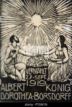 Fotocamere digitali Olympus 15 Albert König Hochzeitsanzeige Foto Stock