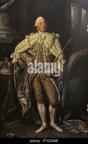 George III (1738-1820). Re del Regno Unito e Irlanda. Ritratto di Sir Nathaniel Dance-Holland (1735-1811), 1773-1774. Lo stato Museo Hermitage. San Pietroburgo. La Russia. Foto Stock