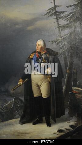 Mikhail Kutuzov (Principe Mikhail Ilarionovich Golenishchev-Kutuzov) (1745-1813). Militari russi. Ritratto di Pyotr Vasilyevich bacino (1793-1877), 1833-1834. Lo stato Museo Hermitage. San Pietroburgo. La Russia. Foto Stock