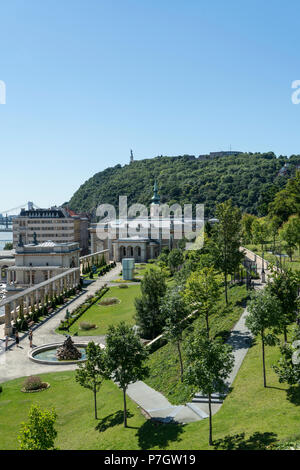 Una vista del giardino del castello a Budapest, Ungheria Foto Stock