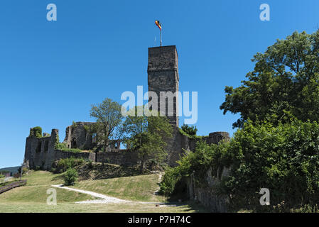 Rovina del castello Konigstein nel Taunus, vista interna, Germania Foto Stock