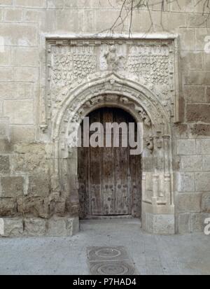 PUERTA DEL SOL - SIGLO XV - GOTICO ISABELINO. Posizione: Iglesia de la Asunción, CIUDAD REAL, Spagna. Foto Stock