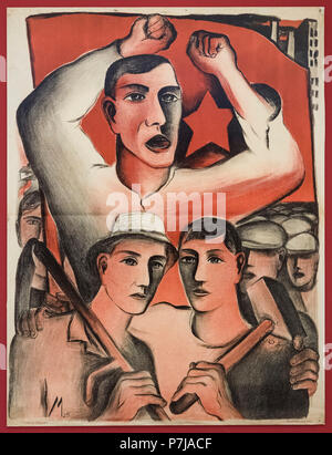 Cartellone elettorale del partito comunista di Cecoslovacchia, 1925. Galleria Nazionale di Praga (Národní galerie v Praze). Litografia, stampati da A. Haas Foto Stock