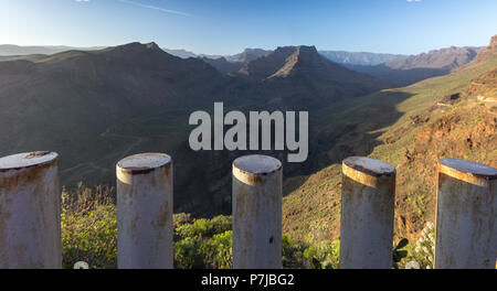 Paesaggio di montagna, San Bartolome de Tirajana, Gran Canaria Isole Canarie Spagna Foto Stock