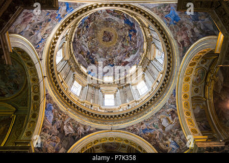 Cattedrale di San Gennaro, Cupola della reale Cappella del Tesoro di San Gennaro, il centro storico di Napoli, Italia Foto Stock