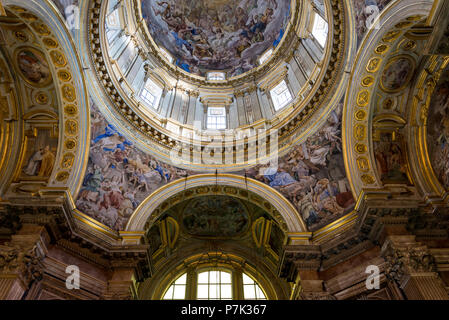 Cattedrale di San Gennaro, Cupola della reale Cappella del Tesoro di San Gennaro, il centro storico di Napoli, Italia Foto Stock