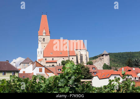 Chiesa Parrocchiale di San Maurizio, Spitz, Danubio, Wachau, Austria Inferiore, Austria Foto Stock