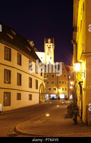 Città vecchia di Füssen an der Lech, Ostallgäu, Alta Baviera, Germania Foto Stock