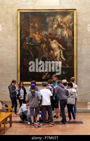 Francia, Haute Garonne, Toulouse, museo agostiniano nell'ex convento agostiniano, la chiesa, il Martirio di St Jacques di Thomas Willeboirts Bosschaert Foto Stock