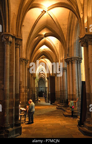 Francia, Ille et Vilaine e della baia di Mont Saint Michel, Dol de Bretagne, San Sansone cattedrale di stile gotico Foto Stock