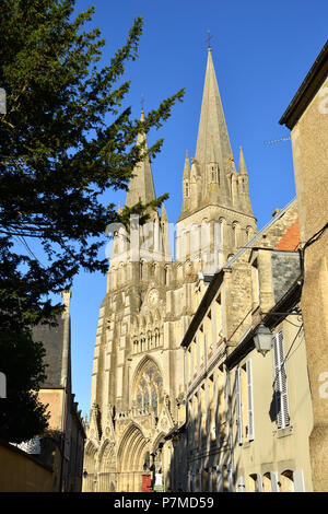 Francia, Calvados, Bayeux, la cattedrale di Notre Dame, datata XI al XV secolo Foto Stock