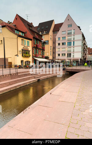 Case colorate di Colmar, dipartimento dell'Alto Reno, Grand Est Regione Alsazia, Francia, Europa Foto Stock