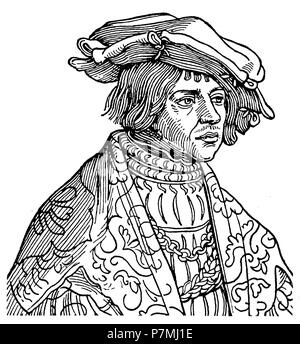 Hutten, Ulrich von (1488-1523), cavaliere imperiale e umanista, Foto Stock