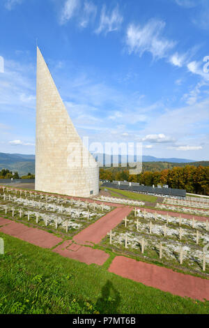 Francia, Bas Rhin, Natzwiller, Le Struthof ex campo di concentramento nazista, nazista solo eseguire il campeggio sul territorio francese nella Seconda Guerra Mondiale, il camp monumento in memoria Foto Stock