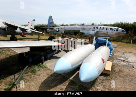 Viste generali dei militari Tangmere Aviation Museum di Tangmere, Chichester, West Sussex, Regno Unito. Foto Stock