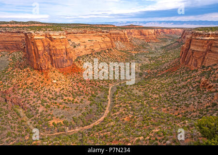 Remote Ute Canyon all'Occidente in Colorado National Monument in Colorado Foto Stock