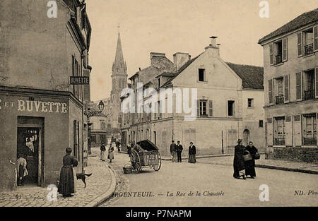 32 030 5FI347-angle-rue-de-la-Chausse-e-et-rue-Notre-Dame-ARCHIVI-municipales-d-Argenteuil. Foto Stock