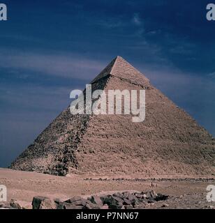 PIRAMIDE DE KEFREN - IV dinastia - hacia el 2550 AC. Posizione: CHEPHREN Piramide di Giza in Egitto. Foto Stock