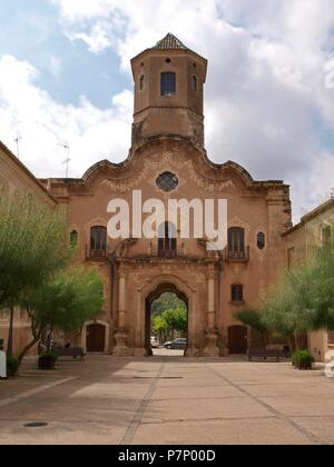 REAL MONASTERIO DE SANTA MARIA DE Santes Creus: PUERTA DE LA ASUNCIÓN . AIGUAMURCIA-Santes Creus, TARRAGONA, Cataluña, ESPAÑA. Foto Stock