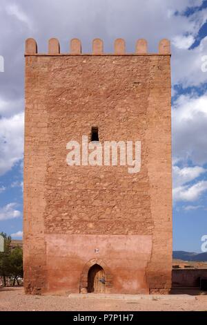 CASTILLO Y TORRE DEL REY VILLARROYA, Saragozza, Aragona, ESPAÑA. Foto Stock