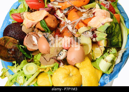 Il compost su bianco bacground Foto Stock