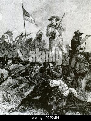George Armstrong Custer (1839-1876). Esercito degli Stati Uniti officer e comandante di cavalleria nella Guerra Civile americana e l'Americano Guerre indiane. Custer nella battaglia di Little Bighorn dove morì. Incisione. Foto Stock
