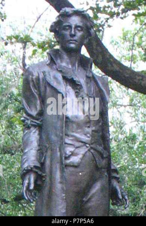 Inglese: Statua di Nathan Hale in New York City Hall Park. Nathan Hale era un ufficiale di esercito continentale durante la guerra rivoluzionaria americana. Ampiamente considerato America la prima spy, egli si offrì volontario per una raccolta di dati di intelligence missione, ma è stato catturato dai britannici e impiccati. La scultura da 1893; fotografia scattata nel Giugno 1976 282 Nathan-hale-municipio Foto Stock