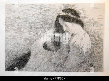190 Henri Martin Femme jouant de la lira Musée Paul Dupuy 97.6.3 Foto Stock