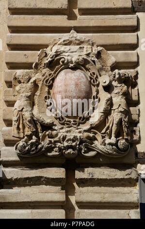 CALLES Y CASAS DE LA CIUDAD. ARQUITECTURA popolari. ROUEN, Francia. Foto Stock