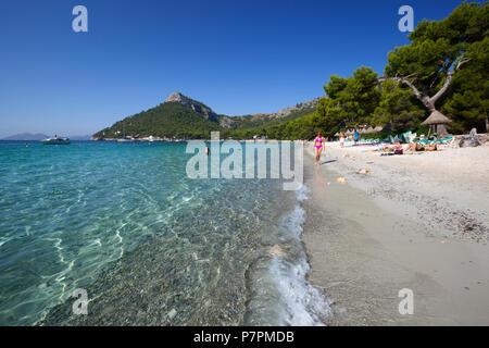 Platja Formentor (Playa de Formentor) vicino a Port de Pollenca, Maiorca, isole Baleari, Spagna, Europa Foto Stock