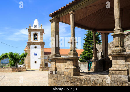 Laterali manierista della cappella di Sant'Antonio (Capela de Santo Antonio), costruita tra il XV e il XVII secolo nella Caria, Castelo Branco, Portog Foto Stock